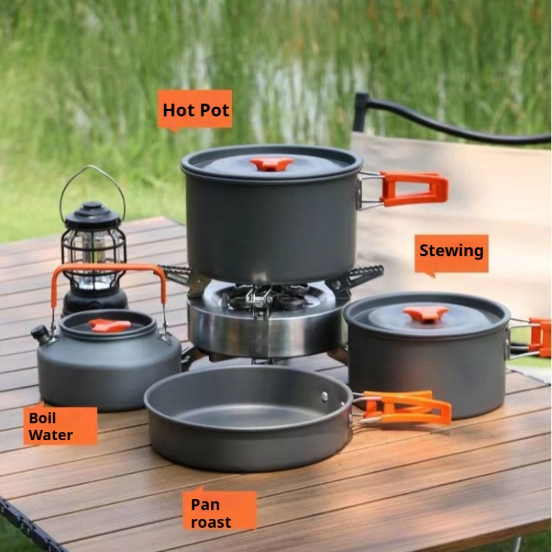 Camping Cooking Pot Large - Panci Portabel Kapasitas Besar Nyaman Tahan