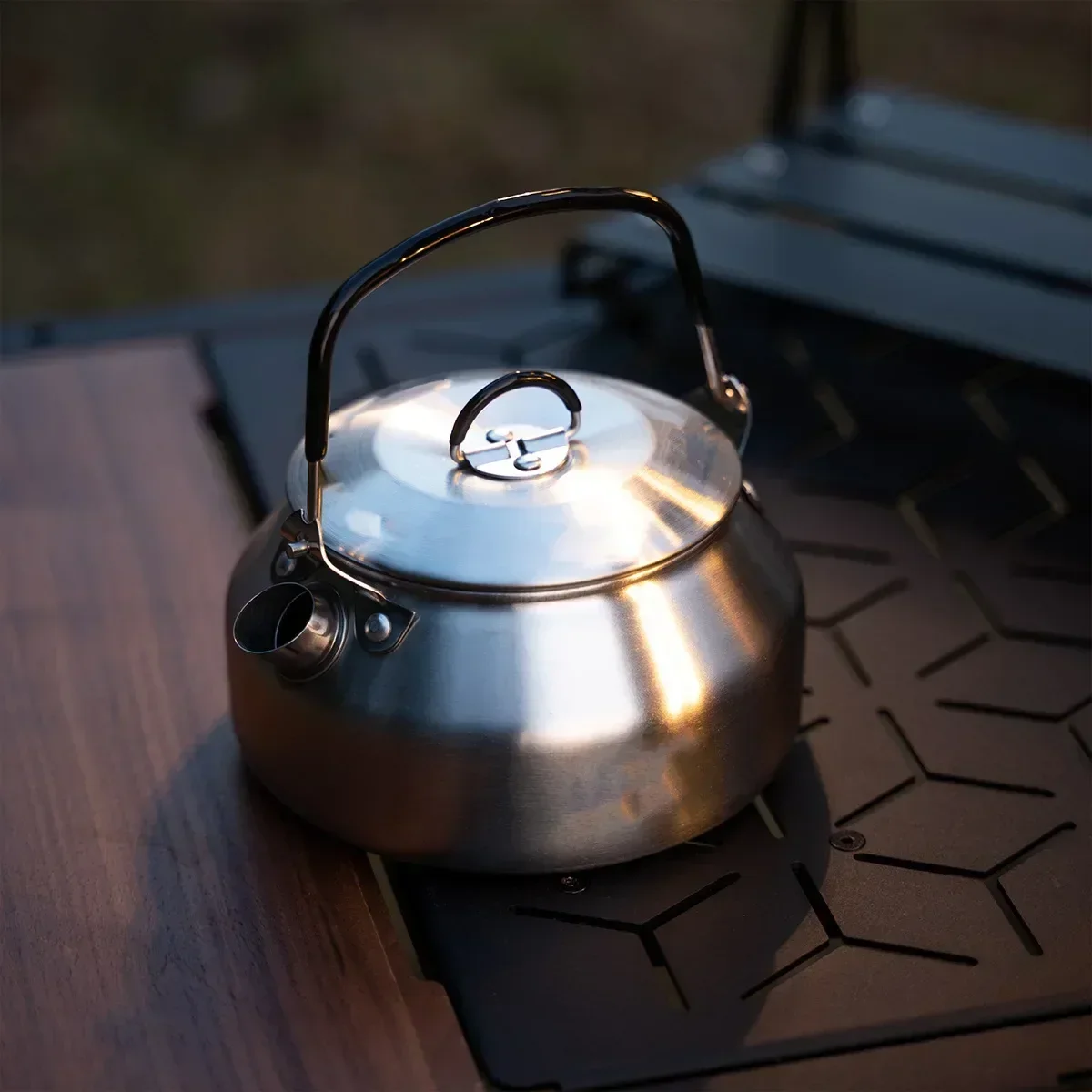 Camping Cooking Kettle - Ketel Baja Tahan Karat 0,8L Ketel