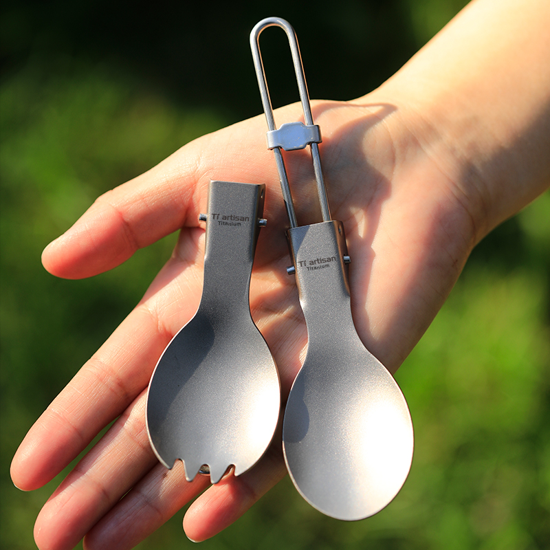 Camping Cooking Cup - Tiartisan Titanium Spoon Spork Peralatan Makan