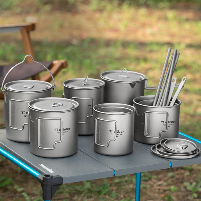 Camping Cooking Cup - Tiartisan cangkir teh kopi portabel, Mug