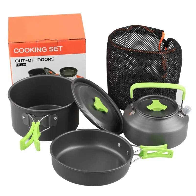 Camping Cooking Kettle - Set Peralatan Memasak untuk Berkemah, Set