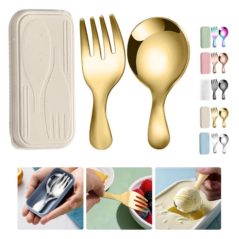 Camping Cooking - Set Peralatan Makan Baja Tahan Karat