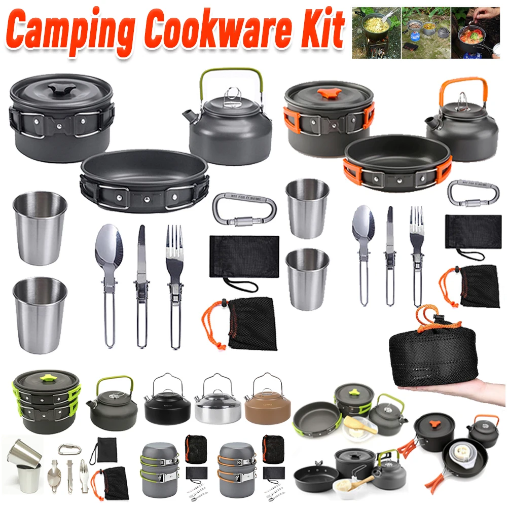 Camping Cooking Pot Set - Peralatan Masak Berkemah Ketel Panci Wajan