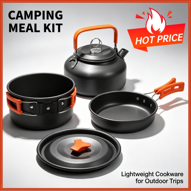 Camping Cooking Gear Set - Set Peralatan Masak Camping, Peralatan Makan