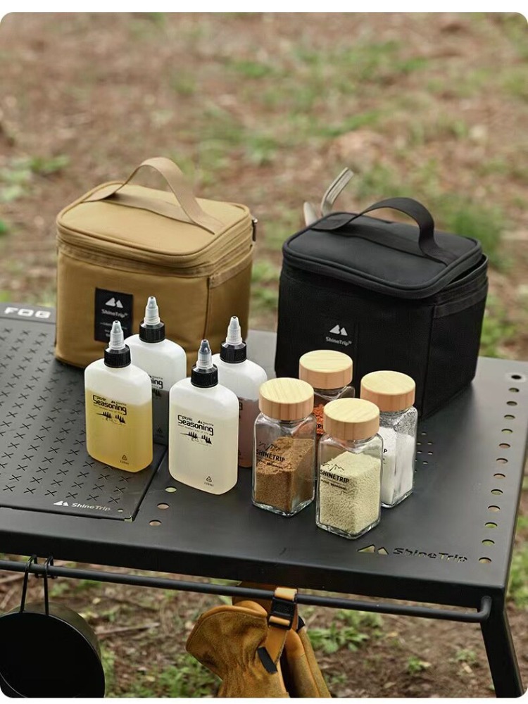Camping Cooking Oil Bottle - Set Botol Bumbu Tas Penyimpanan Portabel