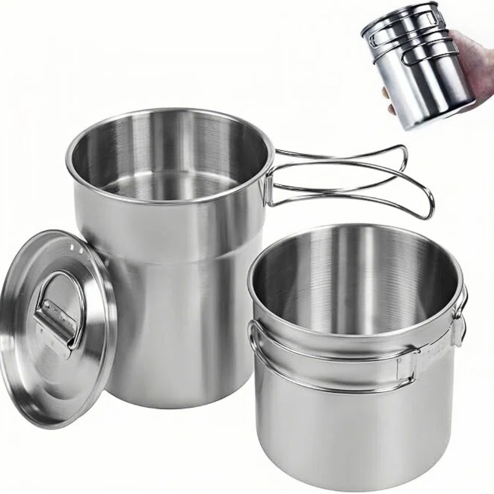 Cangkir Lipat untuk Berkemah,  - Camping Cooking Pot Set ulasan dan harga