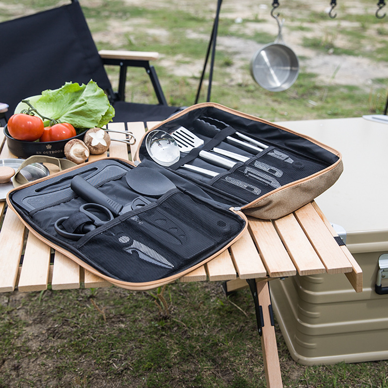 8 Buah Set Peralatan Masak Dap - Camping Cooking Backpack ulasan dan harga