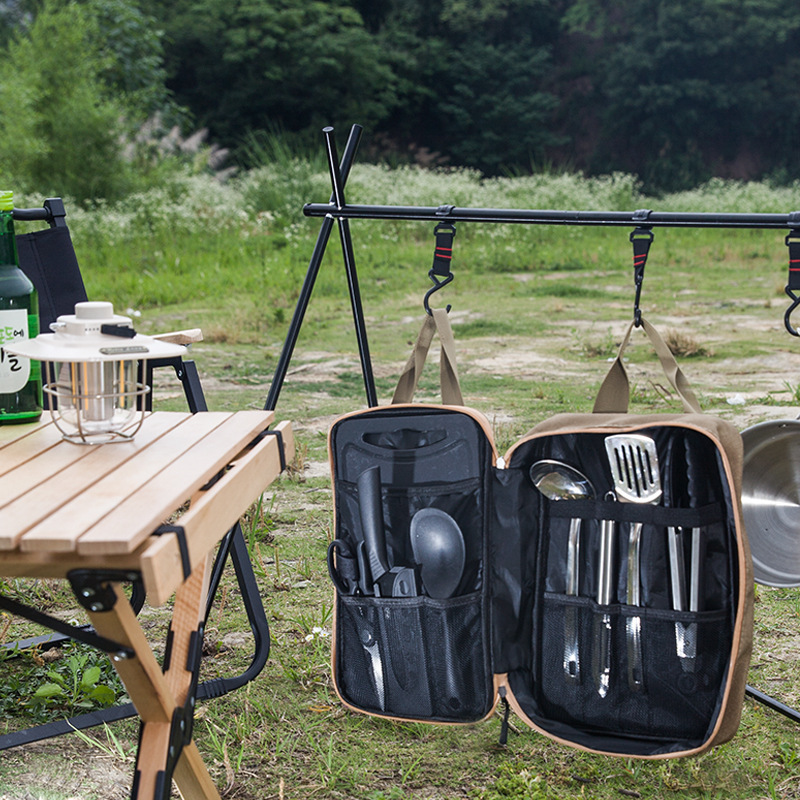 8 Buah Set Peralatan Masak Dap - Camping Cooking Backpack ulasan dan harga
