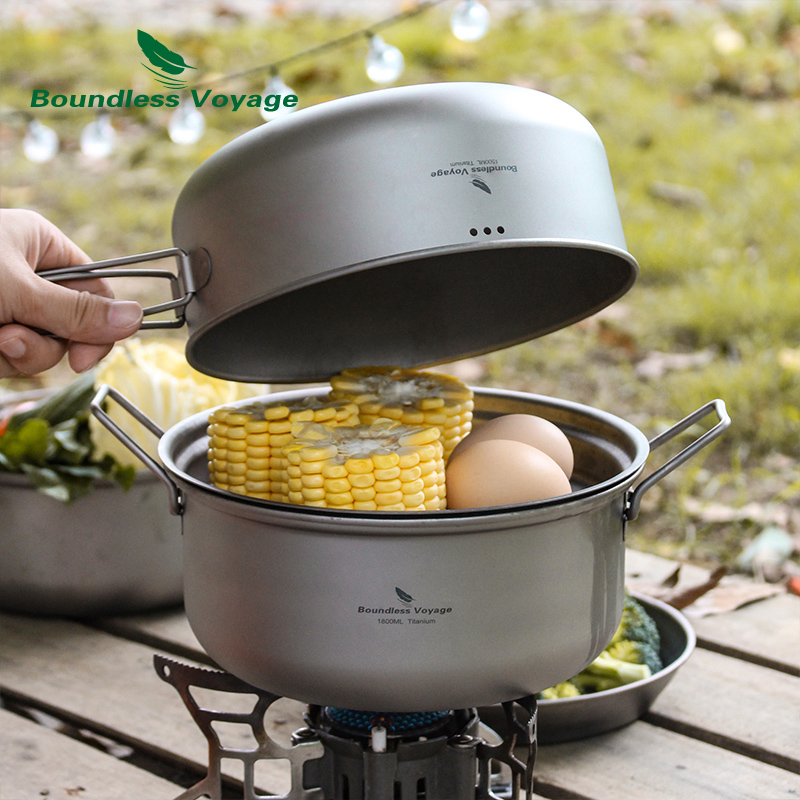 Panci Pengukus Titanium Voyage - Camping Cooking Pot Set ulasan dan harga