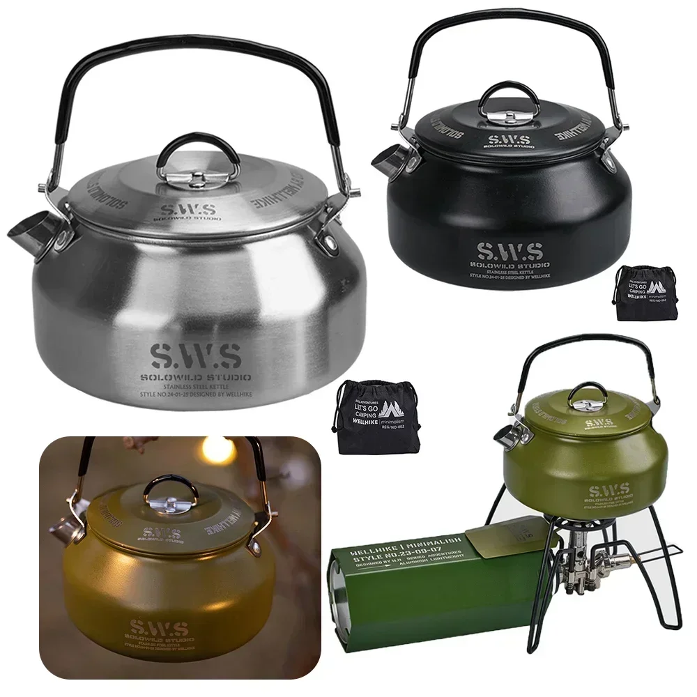 Ketel Baja Tahan Karat 0,8L Ke - Camping Cooking Kettle ulasan dan harga