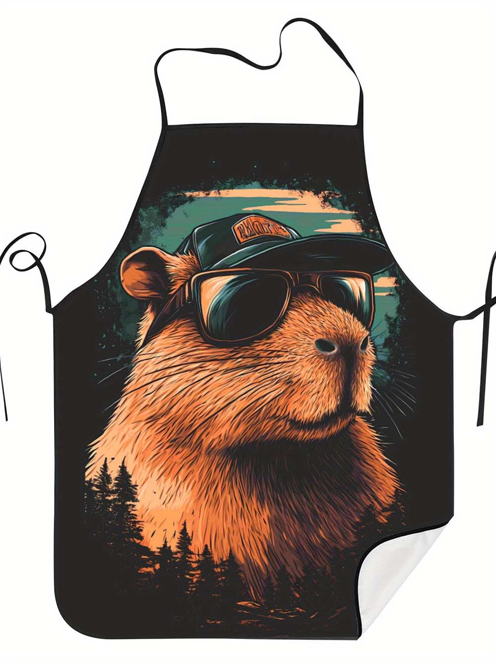 1 buah Apron Panggang Capybara - Camping Cooking In Forest ulasan dan harga