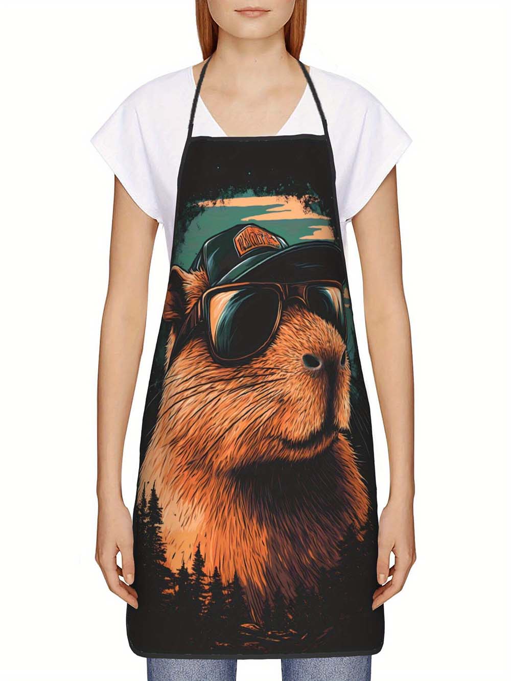 1 buah Apron Panggang Capybara - Camping Cooking In Forest ulasan dan harga