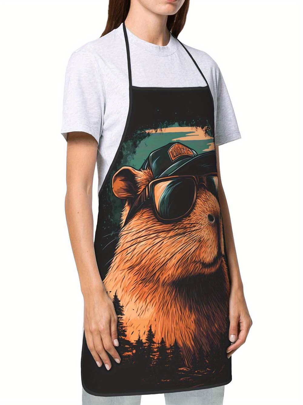 1 buah Apron Panggang Capybara - Camping Cooking In Forest ulasan dan harga