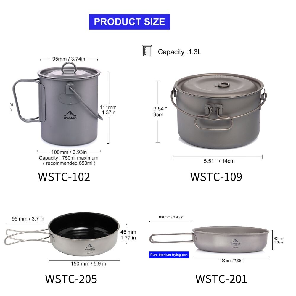 Layar Lebar peralatan makan be - Camping Cooking Pot Set ulasan dan harga