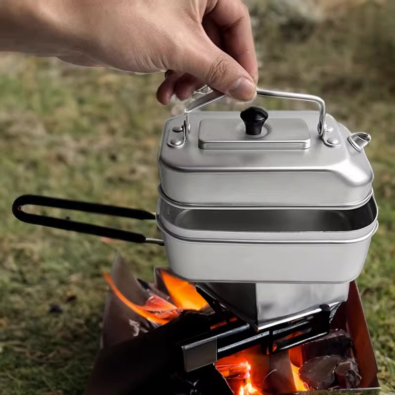 Ketel dapur ultra ringan porta - Camping Cooking Pot Set ulasan dan harga