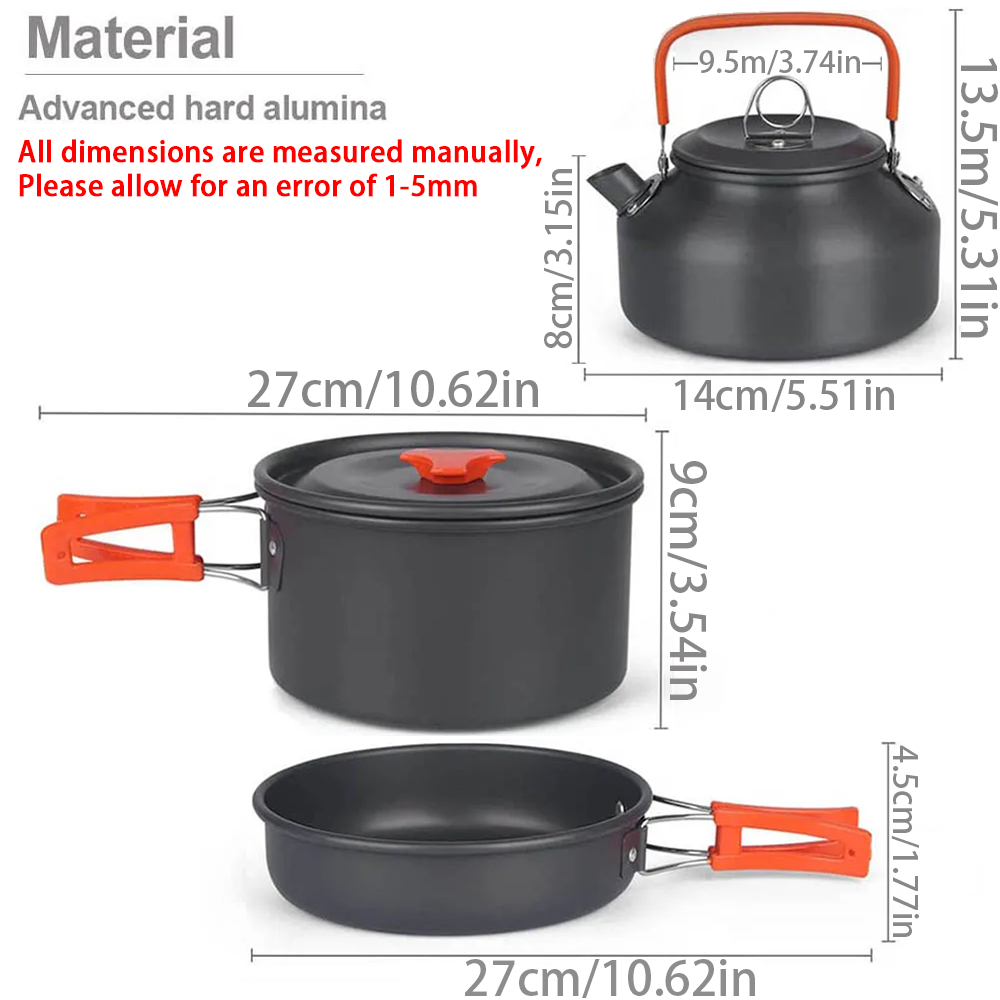 1 Buah/1Set Peralatan Masak Be - Camping Cooking Pot Set ulasan dan harga