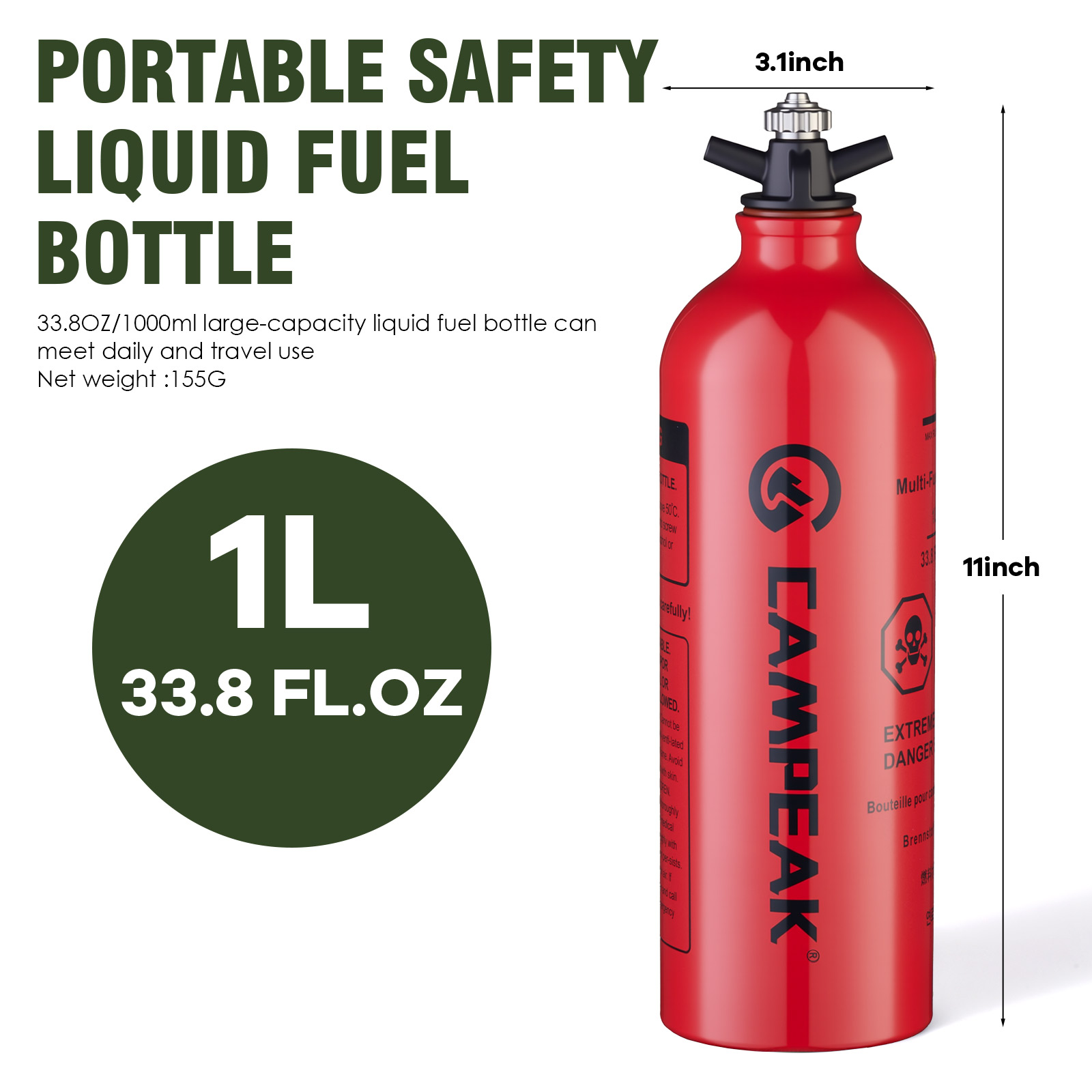 Botol Bahan Bakar Cair CAMPEAK - Camping Cooking Oil Bottle ulasan dan harga