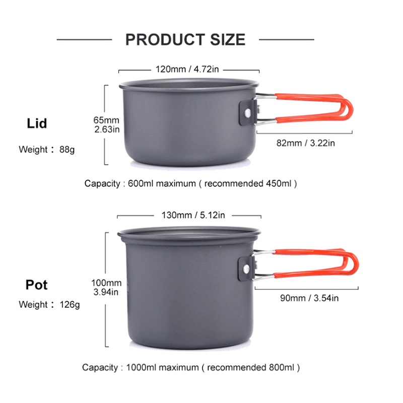 Villiea Peralatan Memasak Berk - Camping Cooking Pot Set ulasan dan harga