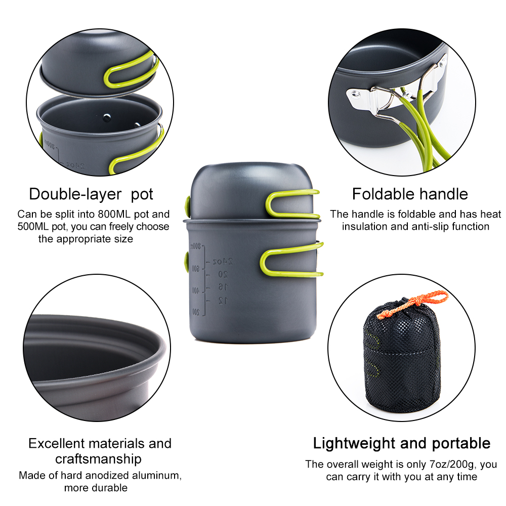Villiea Peralatan Memasak Berk - Camping Cooking Pot Set ulasan dan harga