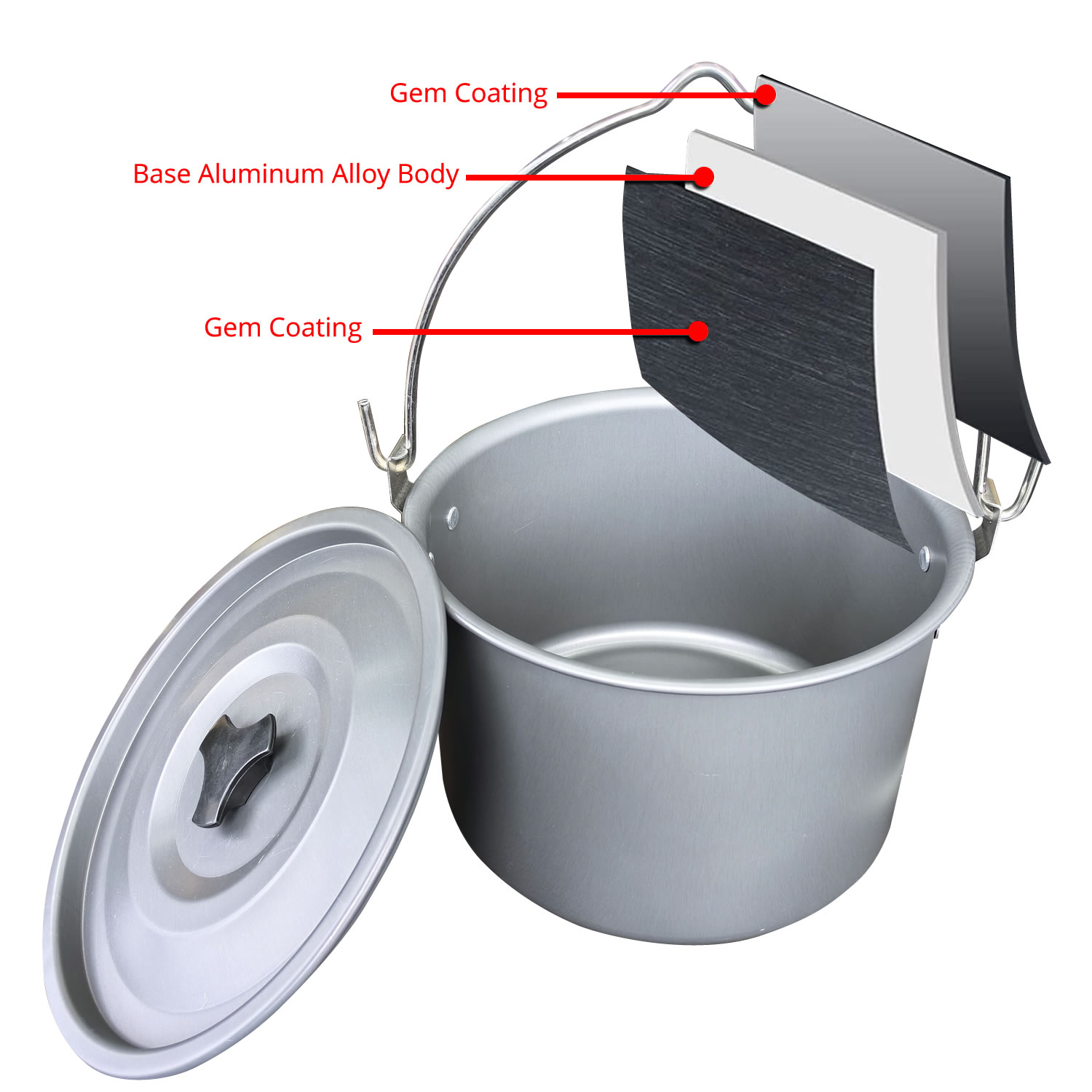 Panci Gantung Luar Ruangan 4L  - Camping Cooking Pot Large ulasan dan harga