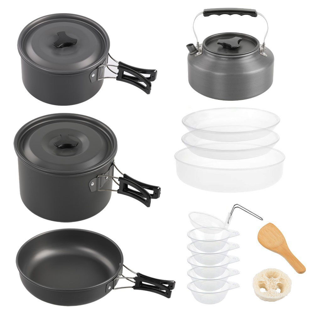 Set peralatan masak luar ruang - Camping Cooking Pot Large ulasan dan harga