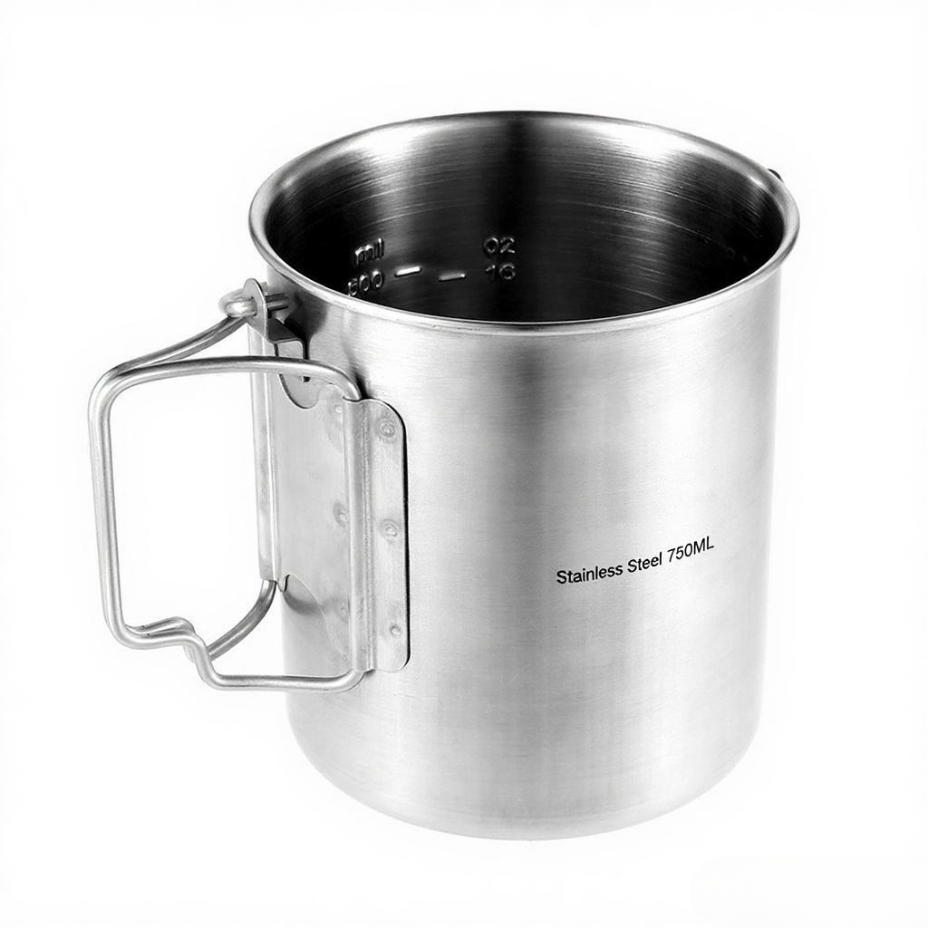Pot Baja Tahan Karat 750Ml Can - Camping Cooking Cup ulasan dan harga