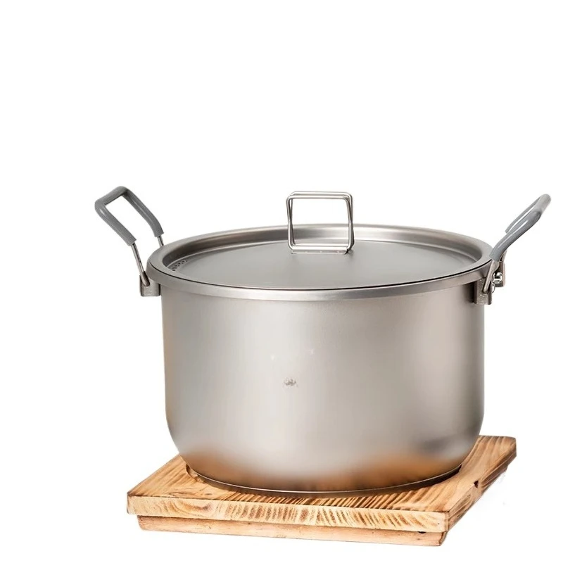 Panci Titanium 6L dengan Tutup - Camping Cooking Pot Large ulasan dan harga
