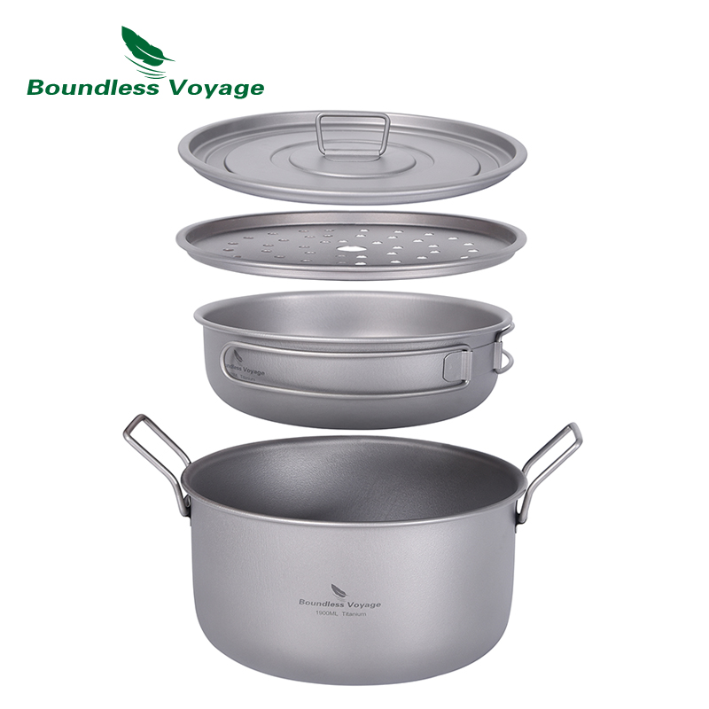 Boundless Voyage panci masak b - Camping Cooking Pot Set ulasan dan harga
