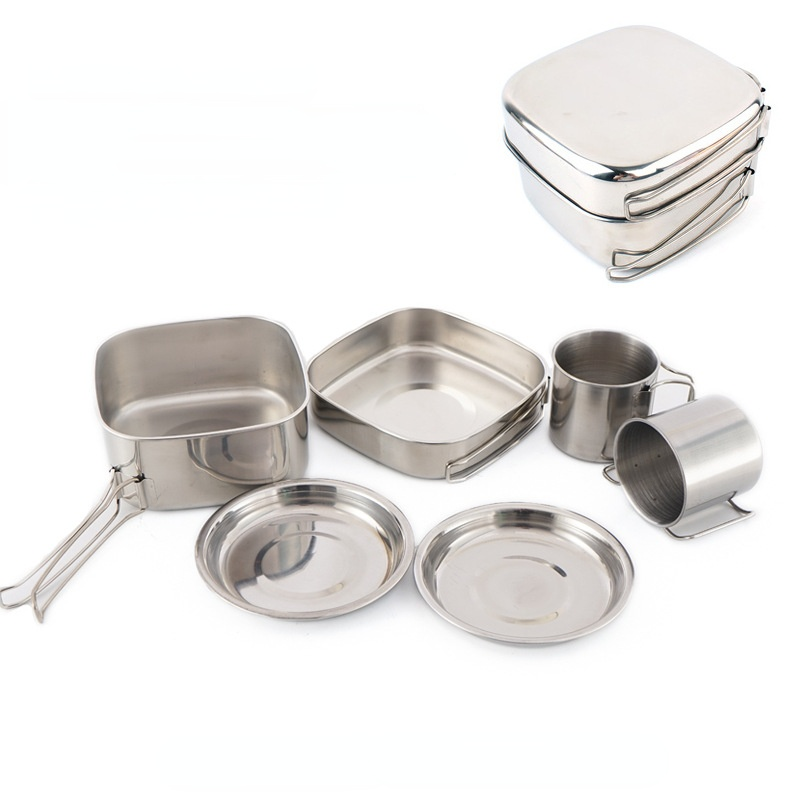 6 Buah Peralatan Masak Baja Ta - Camping Cooking Cup ulasan dan harga